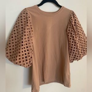 GIBSON LATIMER puff sleeve top